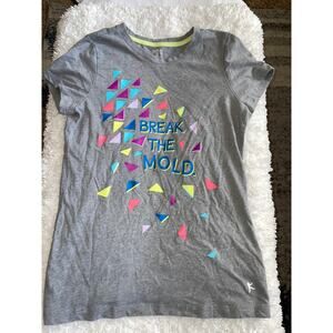 Danskin Now Sz. 14/16 Break the Mold" girls gray design tee. Cute, great shape